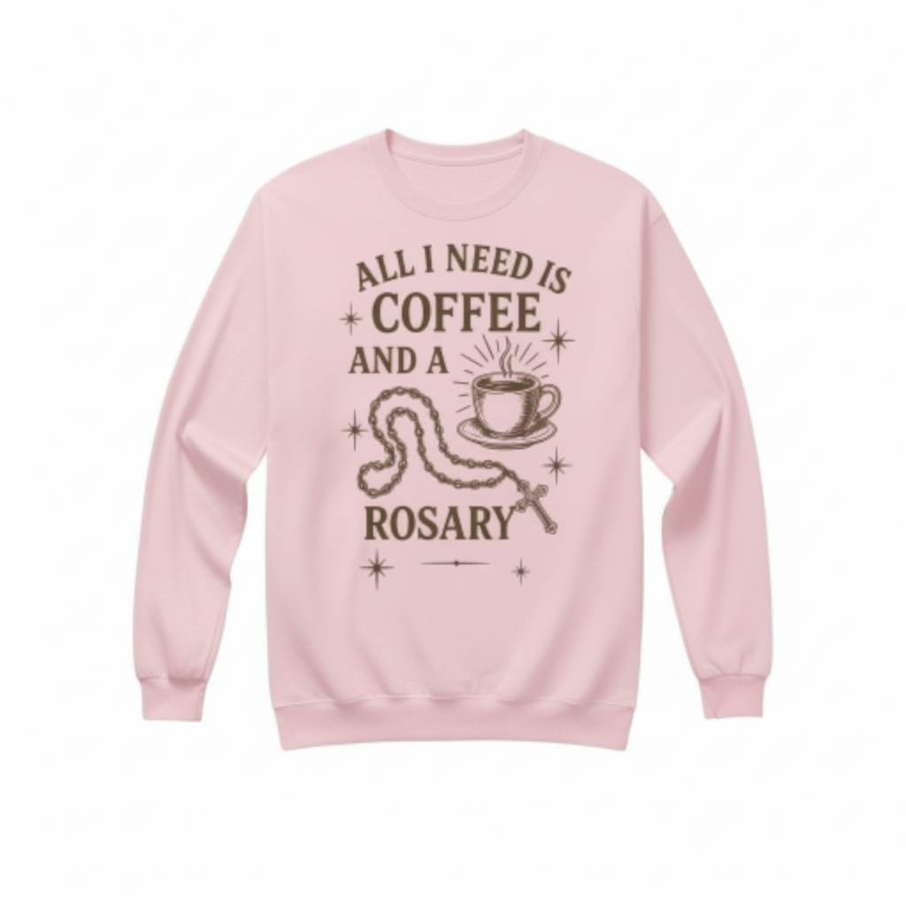 All I Need Is Coffee & A Rosary T-Shirt