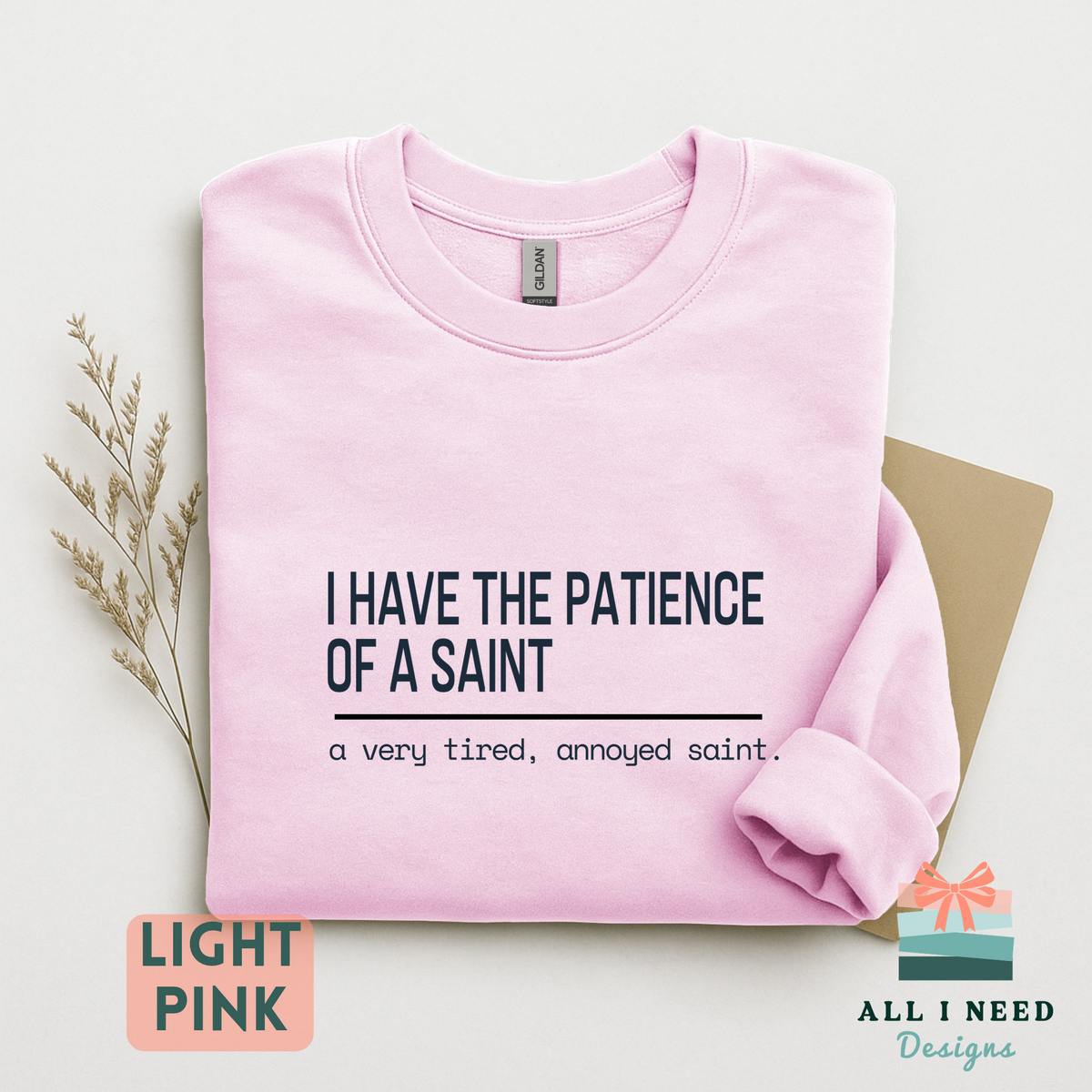 Tired Annoyed Saint Shirt, Witty Catholic Humor Tee, Sarcasm Gift