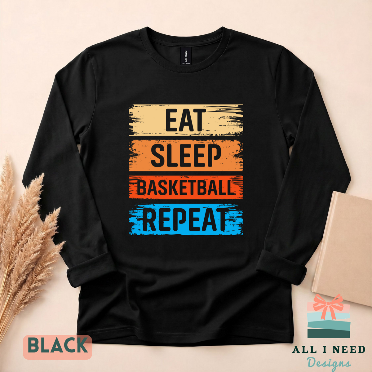 Basketball Player Graphic Sweatshirt, Long Sleeves, Team Sports Clothing, Bold Vintage Design