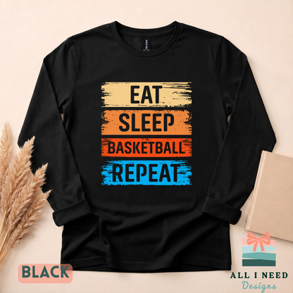 Basketball Player Graphic Sweatshirt, Long Sleeves, Team Sports Clothing, Bold Vintage Design