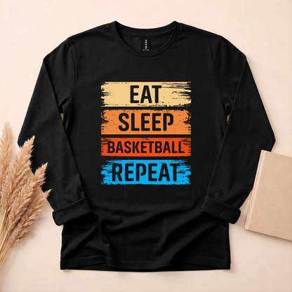 Basketball Player Graphic Sweatshirt, Long Sleeves, Team Sports Clothing, Bold Vintage Design
