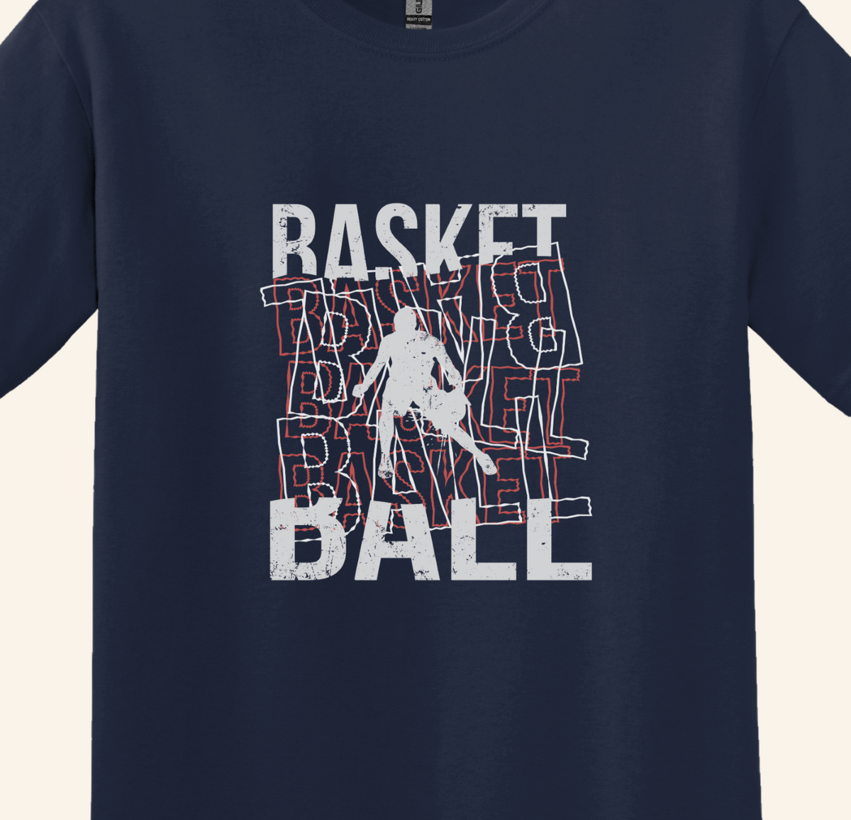 Retro Basketball Dribble Design Shirt, Long Sleeves, Sizes XS-3XL, Athletic Apparel