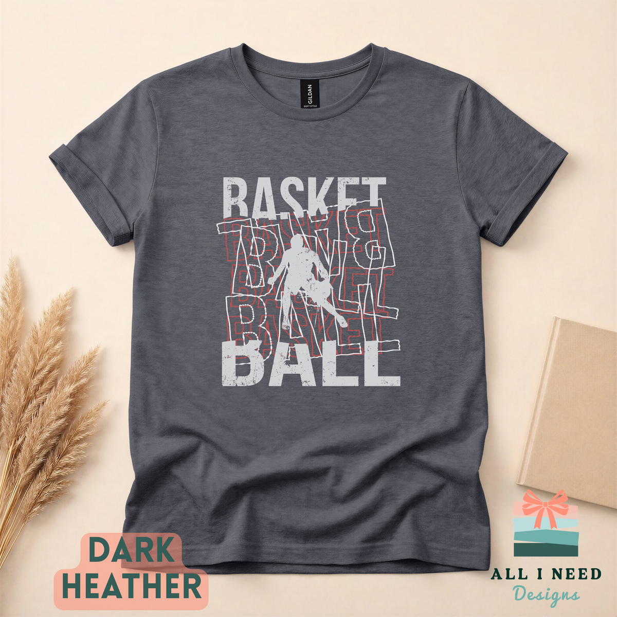 Retro Basketball Dribble Design Shirt, Long Sleeves, Sizes XS-3XL, Athletic Apparel