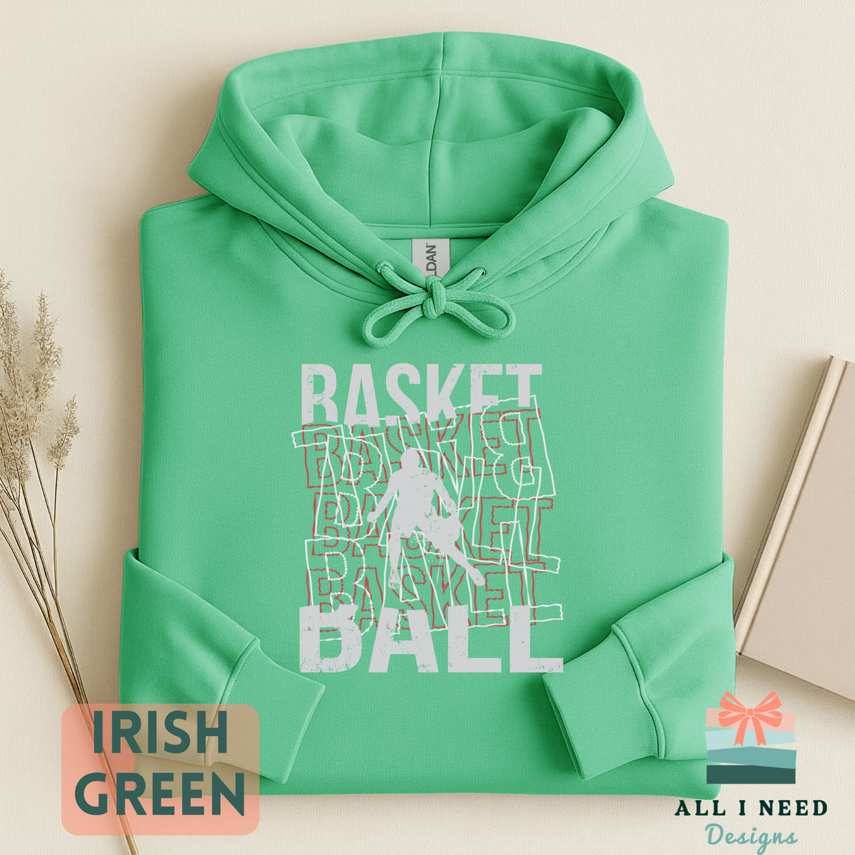 Retro Basketball Dribble Design Shirt, Long Sleeves, Sizes XS-3XL, Athletic Apparel