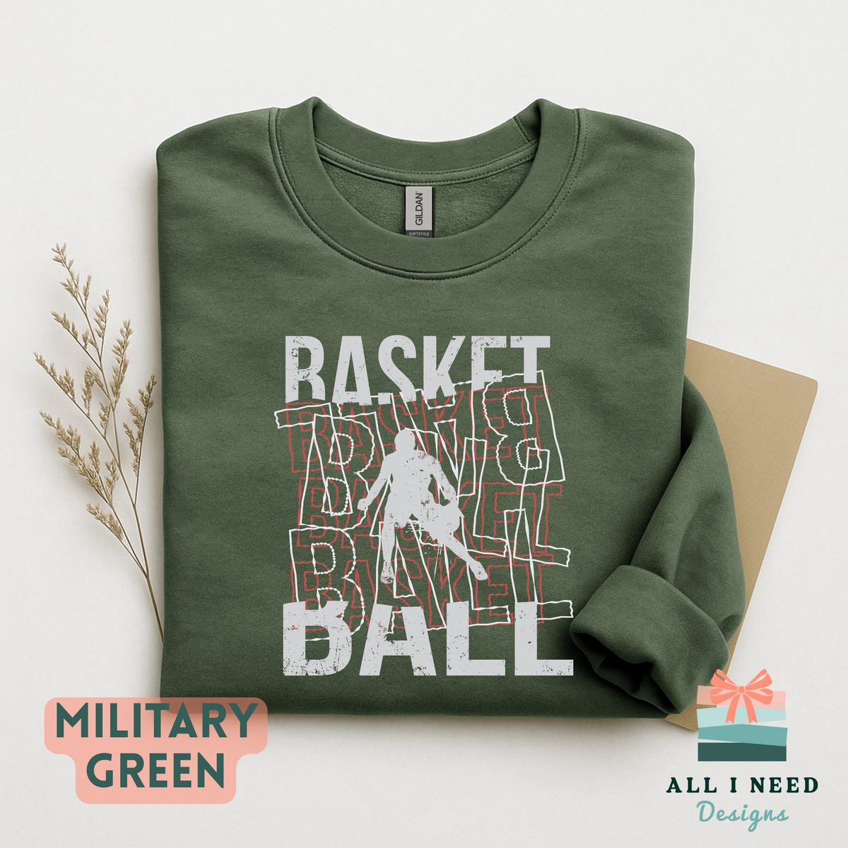Retro Basketball Dribble Design Shirt, Long Sleeves, Sizes XS-3XL, Athletic Apparel