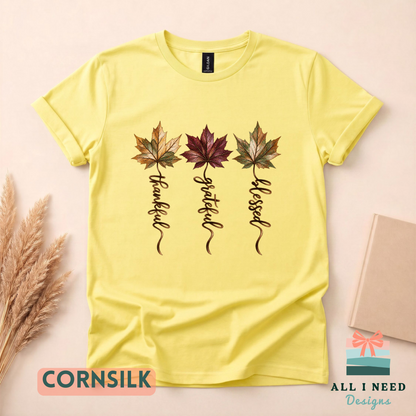 Autumn Gratitude Hoodie with Leaf Artwork, cozy seasonal layer, Thanksgiving outfit