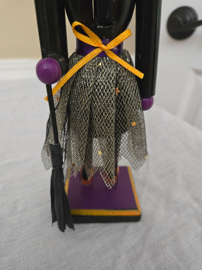 10-inch Black Cat Ballerina Witch Nutcracker, Halloween Home Decor