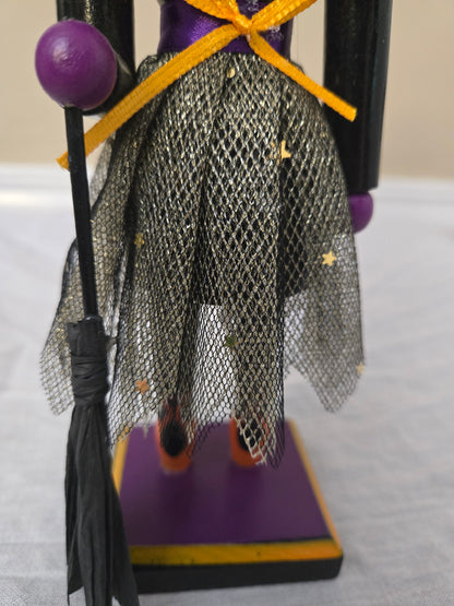 10-inch Black Cat Ballerina Witch Nutcracker, Halloween Home Decor