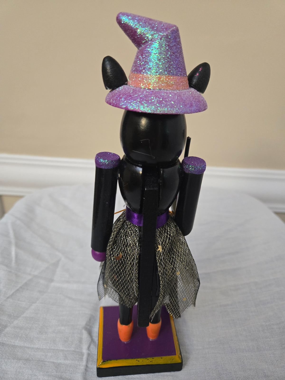 10-inch Black Cat Ballerina Witch Nutcracker, Halloween Home Decor