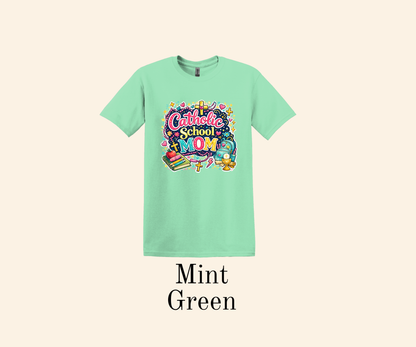 Catholic School Mom Shirt, Faith Mother Tee, Back to School Top