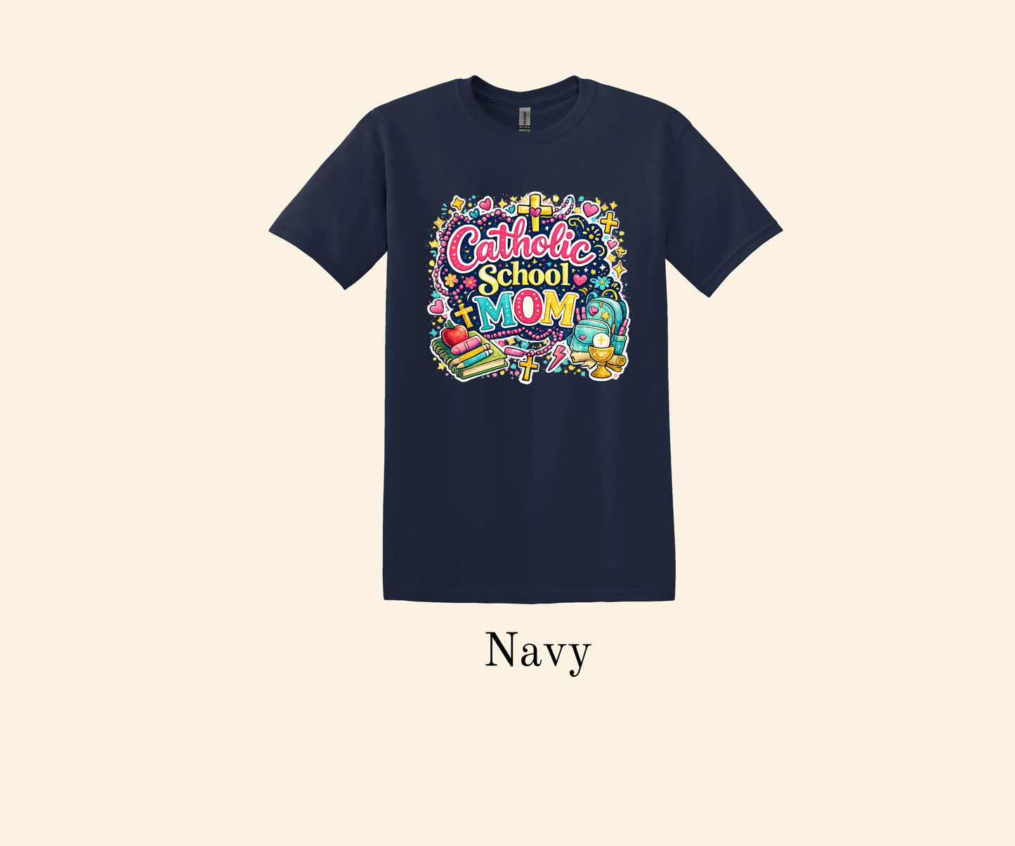 Catholic School Mom Shirt, Faith Mother Tee, Back to School Top