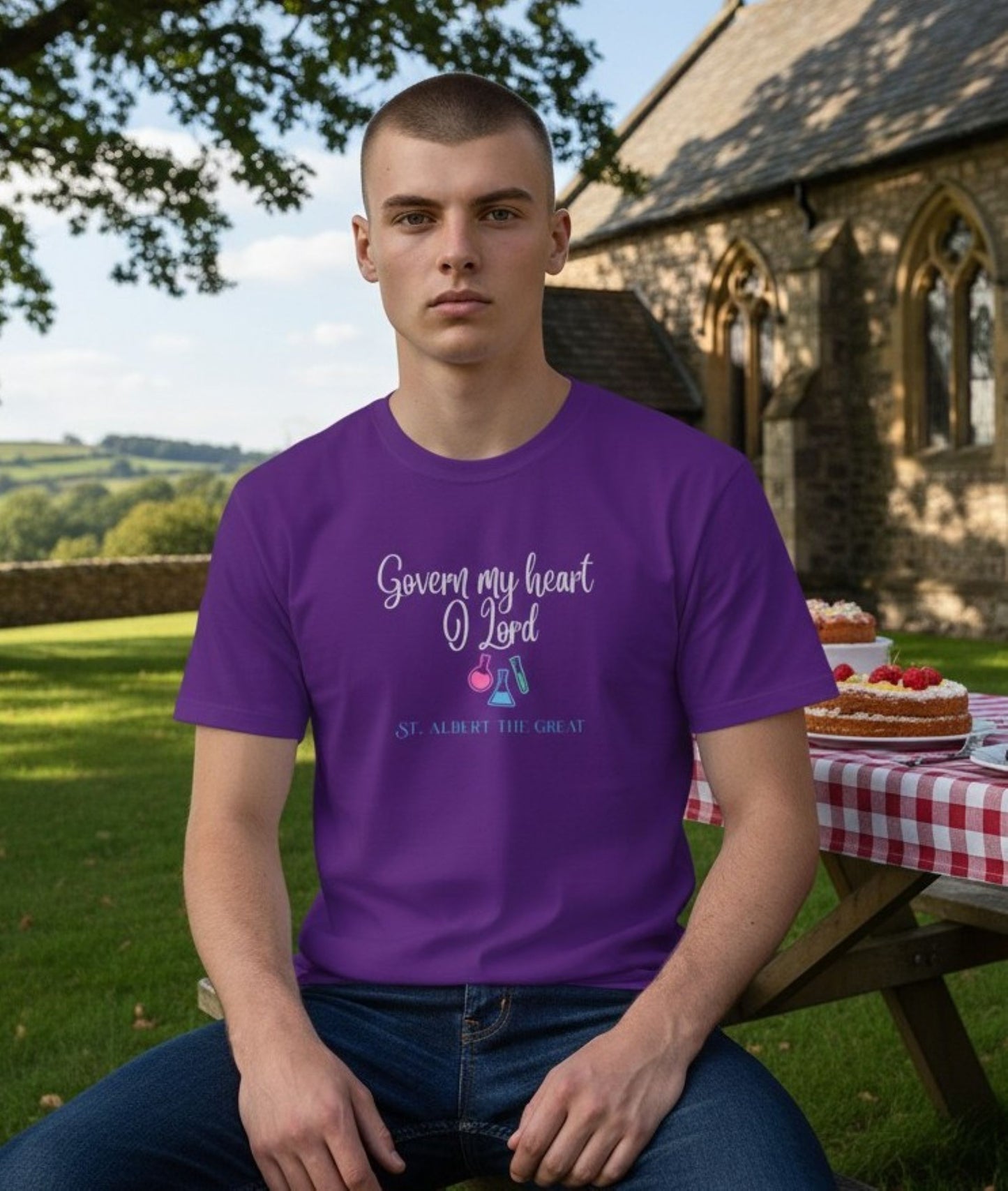 St. Albert Quote Shirt, Catholic Faith Apparel, Unisex Science Beaker Tee