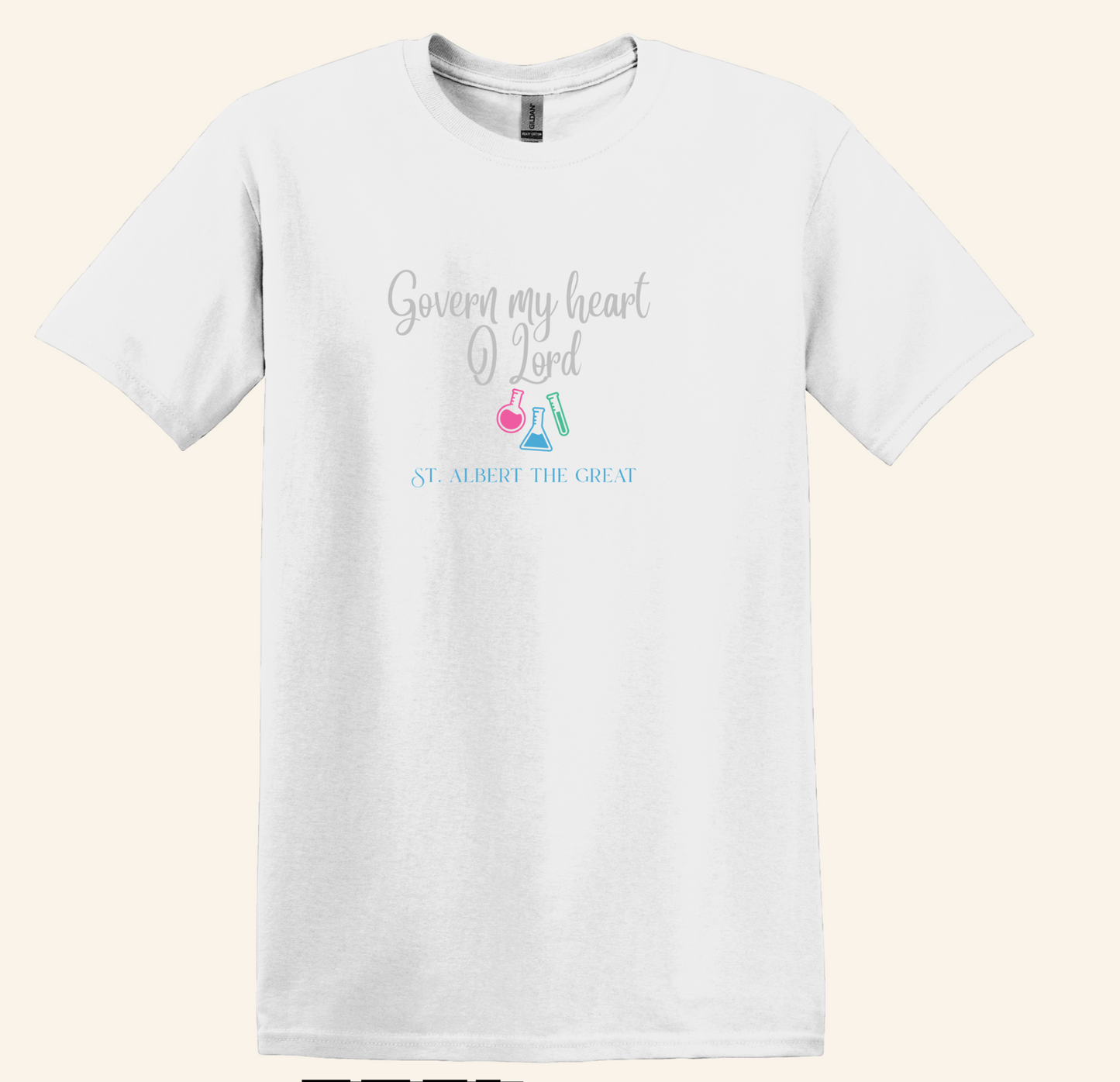 St. Albert Quote Shirt, Catholic Faith Apparel, Unisex Science Beaker Tee