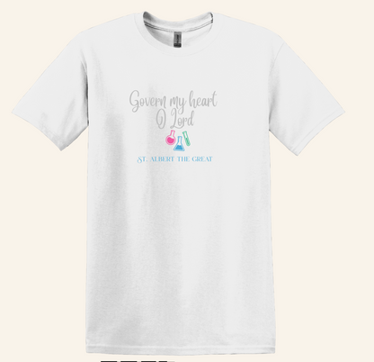 St. Albert Quote Shirt, Catholic Faith Apparel, Unisex Science Beaker Tee