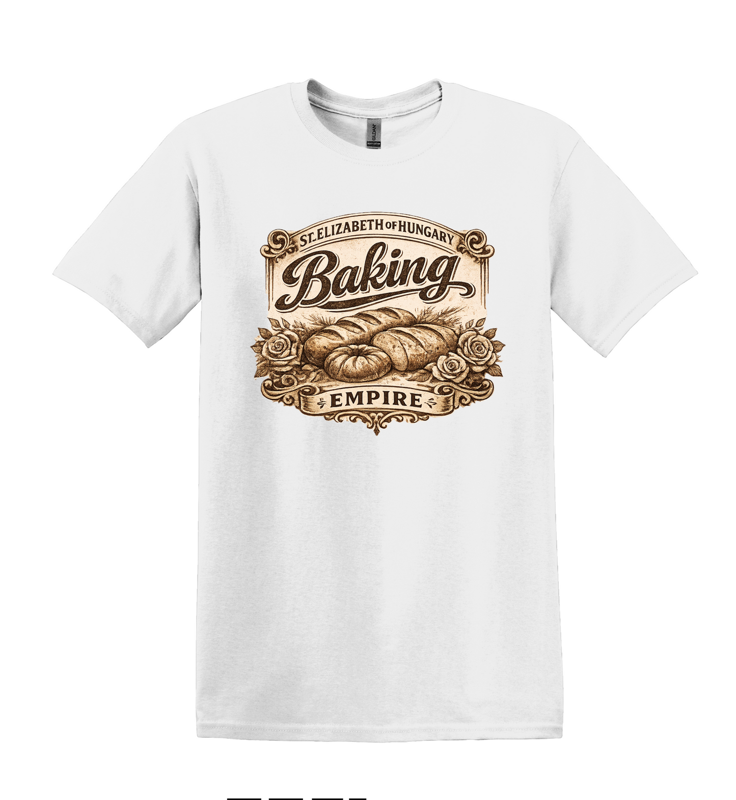 Vintage St. Elizabeth Baking Empire Graphic Tee, Bread Roses Bakery Shirt