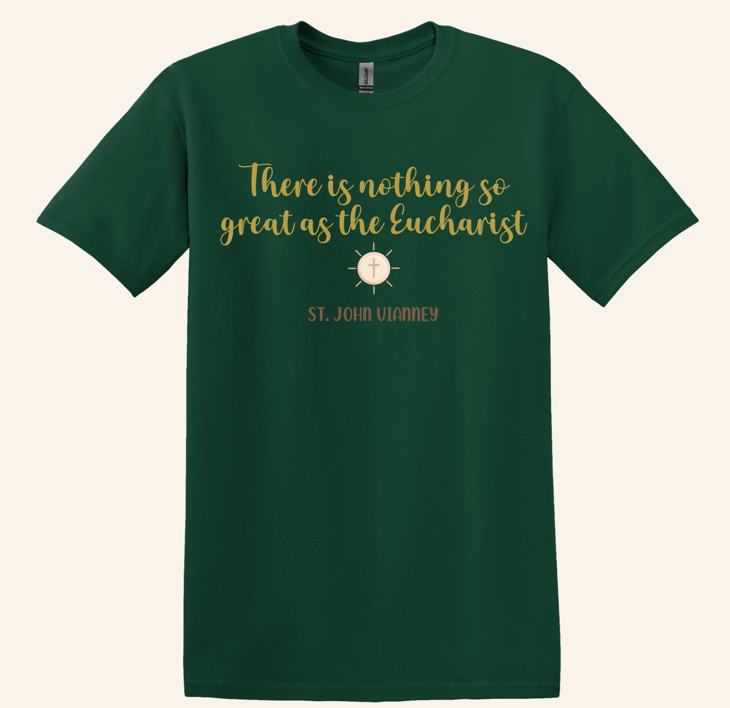 Eucharist Devotion Tee, St. John Vianney Quote, Unisex Christian Apparel, Parish Adoration Gift