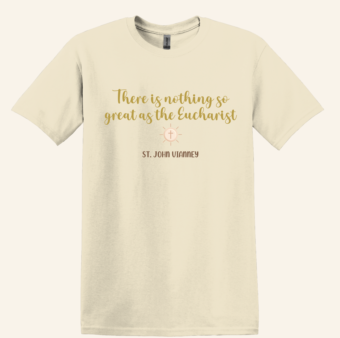 Eucharist Devotion Tee, St. John Vianney Quote, Unisex Christian Apparel, Parish Adoration Gift