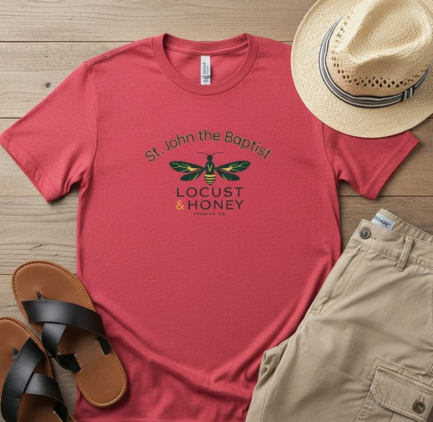 St. John the Baptist Locust Honey Shirt, Catholic Bible Verse Tee