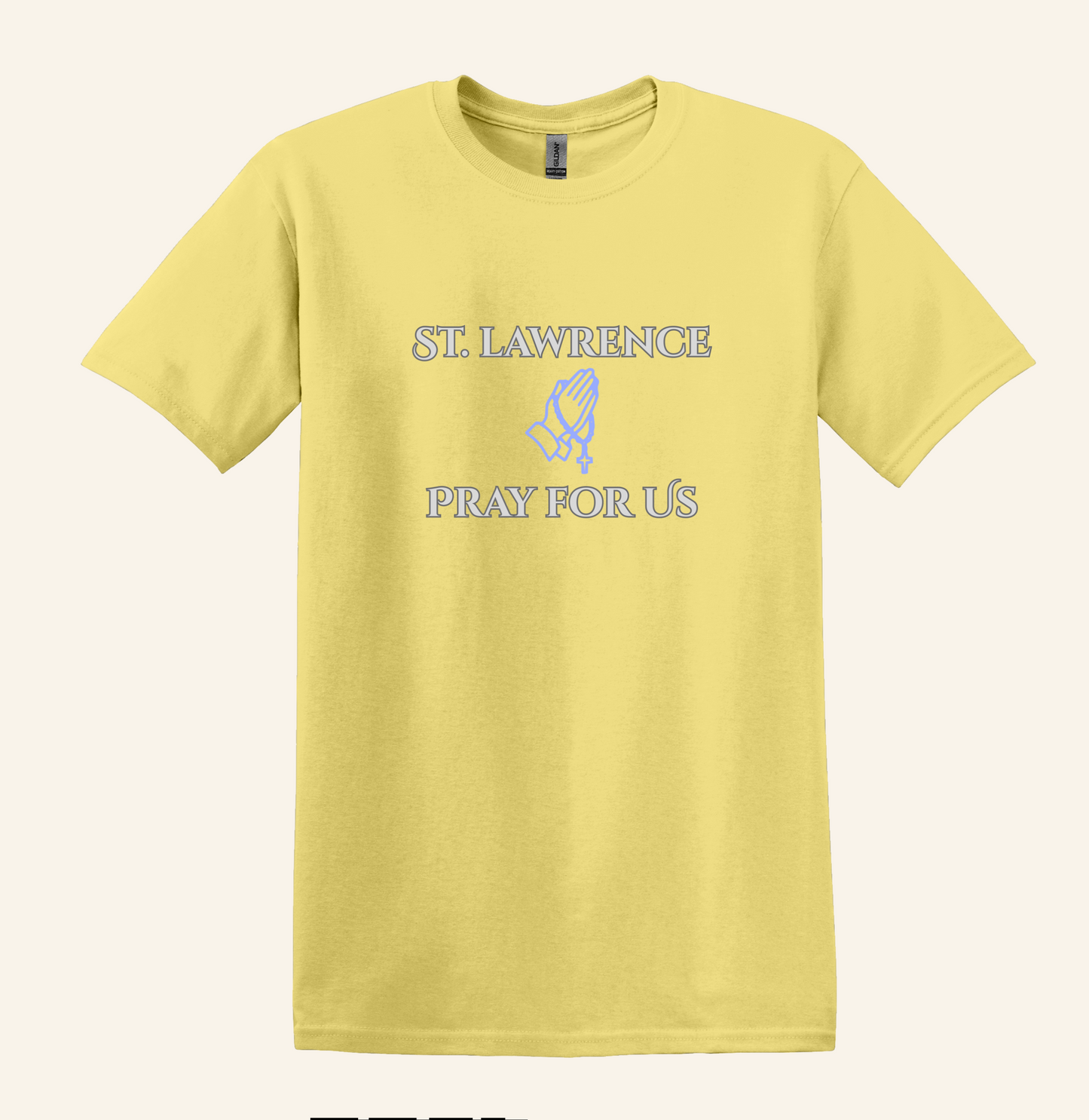St. Lawrence Pray For Us T-Shirt, Catholic Devotional Rosary Graphic Tee