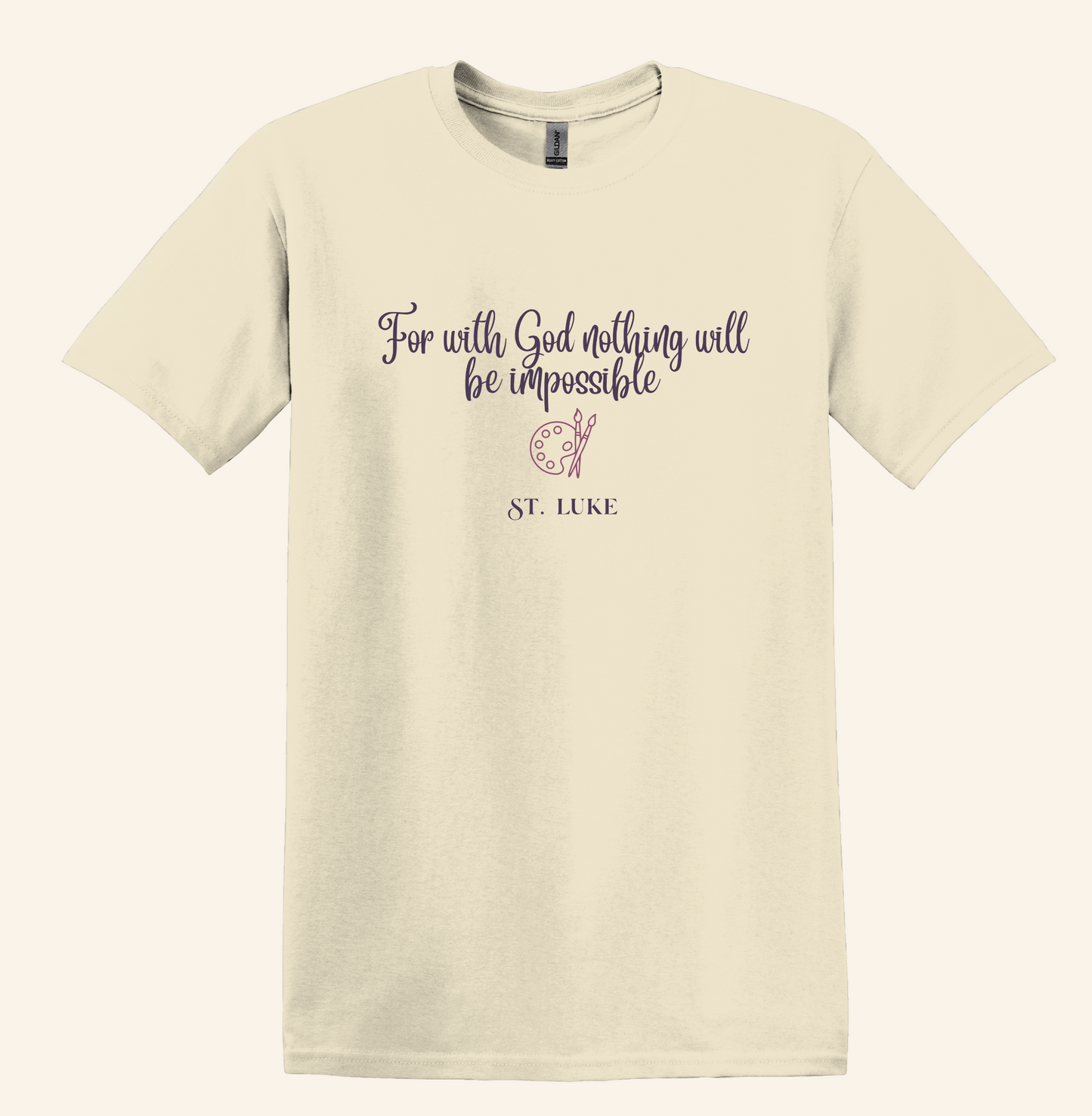 Saint Luke Artist Tee, Scripture Graphic Shirt, Unisex Fit, Faith Inspired