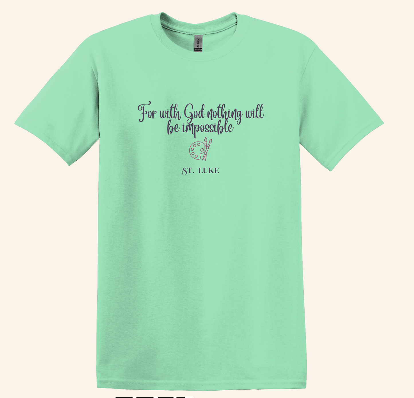 Saint Luke Artist Tee, Scripture Graphic Shirt, Unisex Fit, Faith Inspired