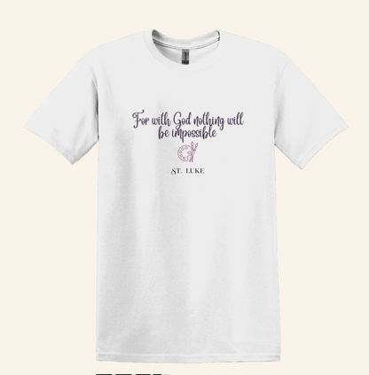 Saint Luke Artist Tee, Scripture Graphic Shirt, Unisex Fit, Faith Inspired