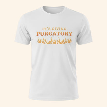 It’s Giving Purgatory Shirt, Funny Catholic Humor Tee, Christian Meme Shirt, Religious Gift for Catholics, Gildan T-Shirt