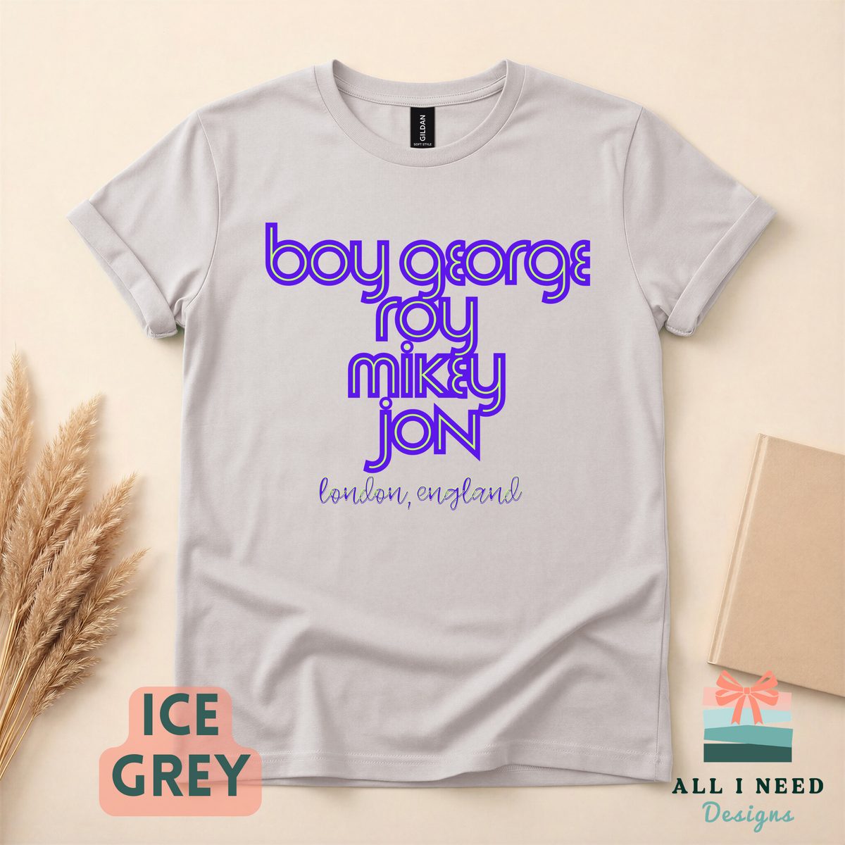 Culture Club Band Names Tee, Boy George Retro Neon Shirt, London New Wave Music