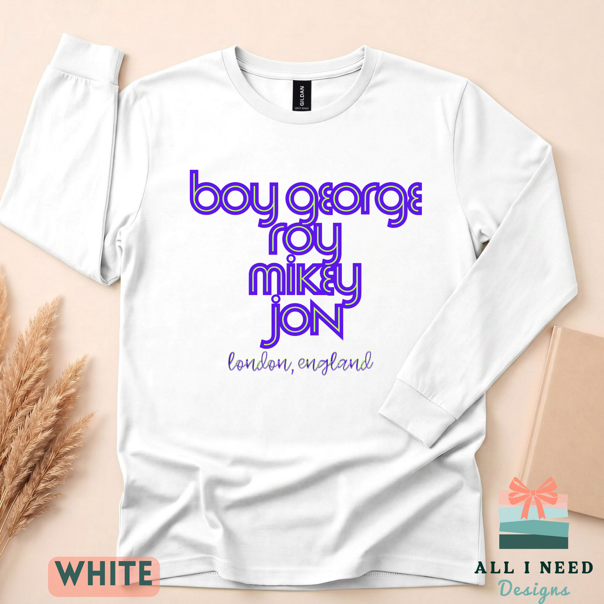 Culture Club Band Names Tee, Boy George Retro Neon Shirt, London New Wave Music