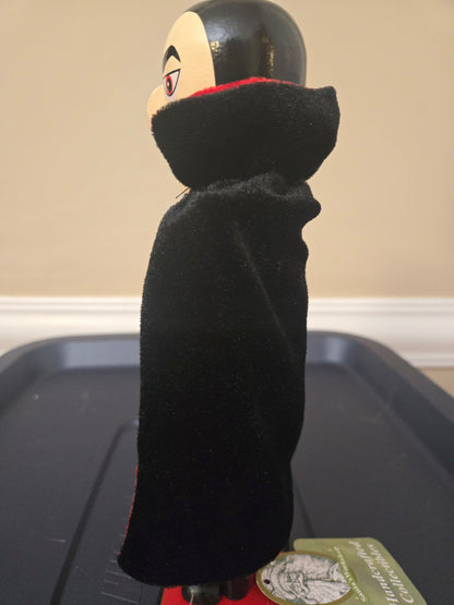 10-inch Dracula Wooden Nutcracker Halloween Decor, Vampire Figurine, Bat Accent, Gothic Home