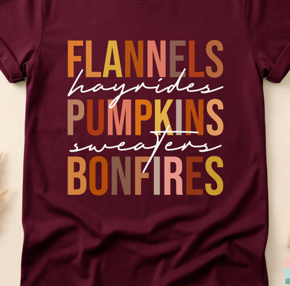 Pumpkins and Bonfires Autumn Sweatshirt, long sleeves, flannel season outfit