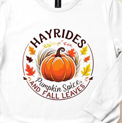 Pumpkin Patch Hayride Fall Top, Harvest Apparel, Sizes XS to 3XL