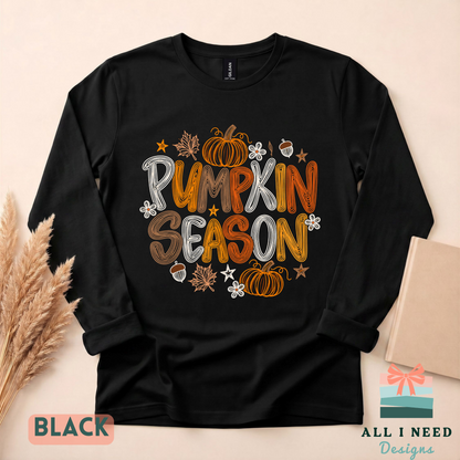 Autumn Pumpkin Graphic Tee for Fall, Sizes XS-3XL