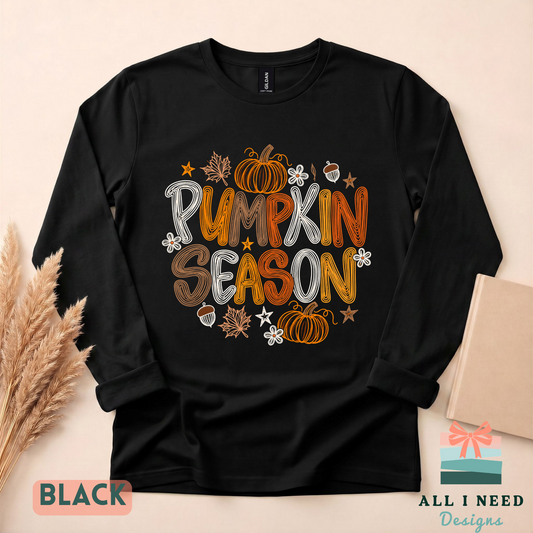 Autumn Pumpkin Graphic Tee for Fall, Sizes XS-3XL