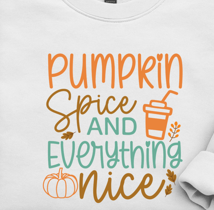Cozy Fall Pumpkin Spice Hoodie, seasonal drink design, sizes XS to 3XL
