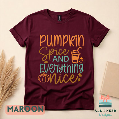 Cozy Fall Pumpkin Spice Hoodie, seasonal drink design, sizes XS to 3XL