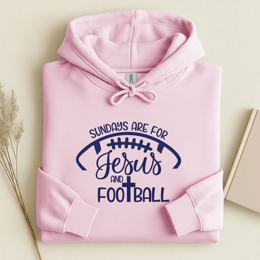 Faith and Football Sunday Outfit, Sweatshirt or Hoodie, Unisex Sizes XS to 3XL