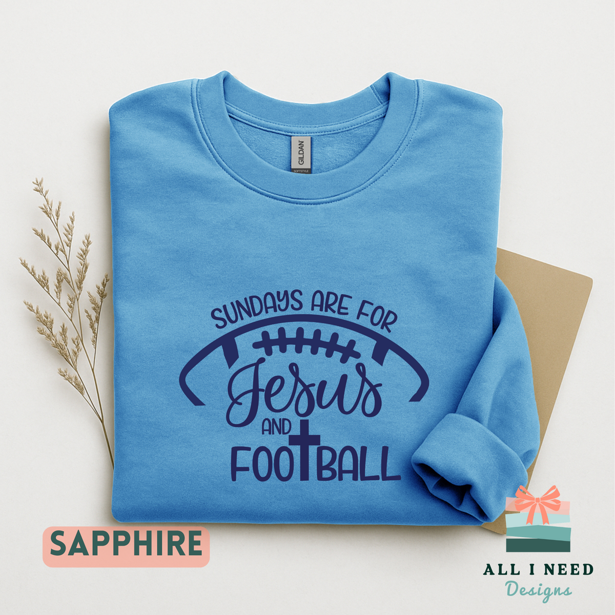 Faith and Football Sunday Outfit, Sweatshirt or Hoodie, Unisex Sizes XS to 3XL