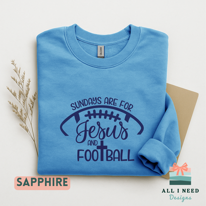 Faith and Football Sunday Outfit, Sweatshirt or Hoodie, Unisex Sizes XS to 3XL