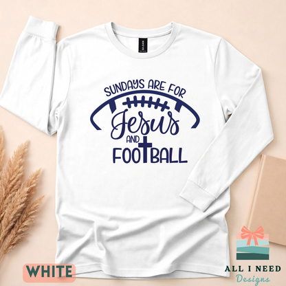 Faith and Football Sunday Outfit, Sweatshirt or Hoodie, Unisex Sizes XS to 3XL