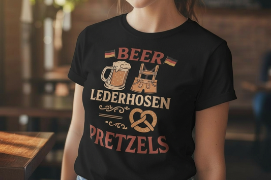 Beer Lederhosen Pretzels Shirt - Oktoberfest