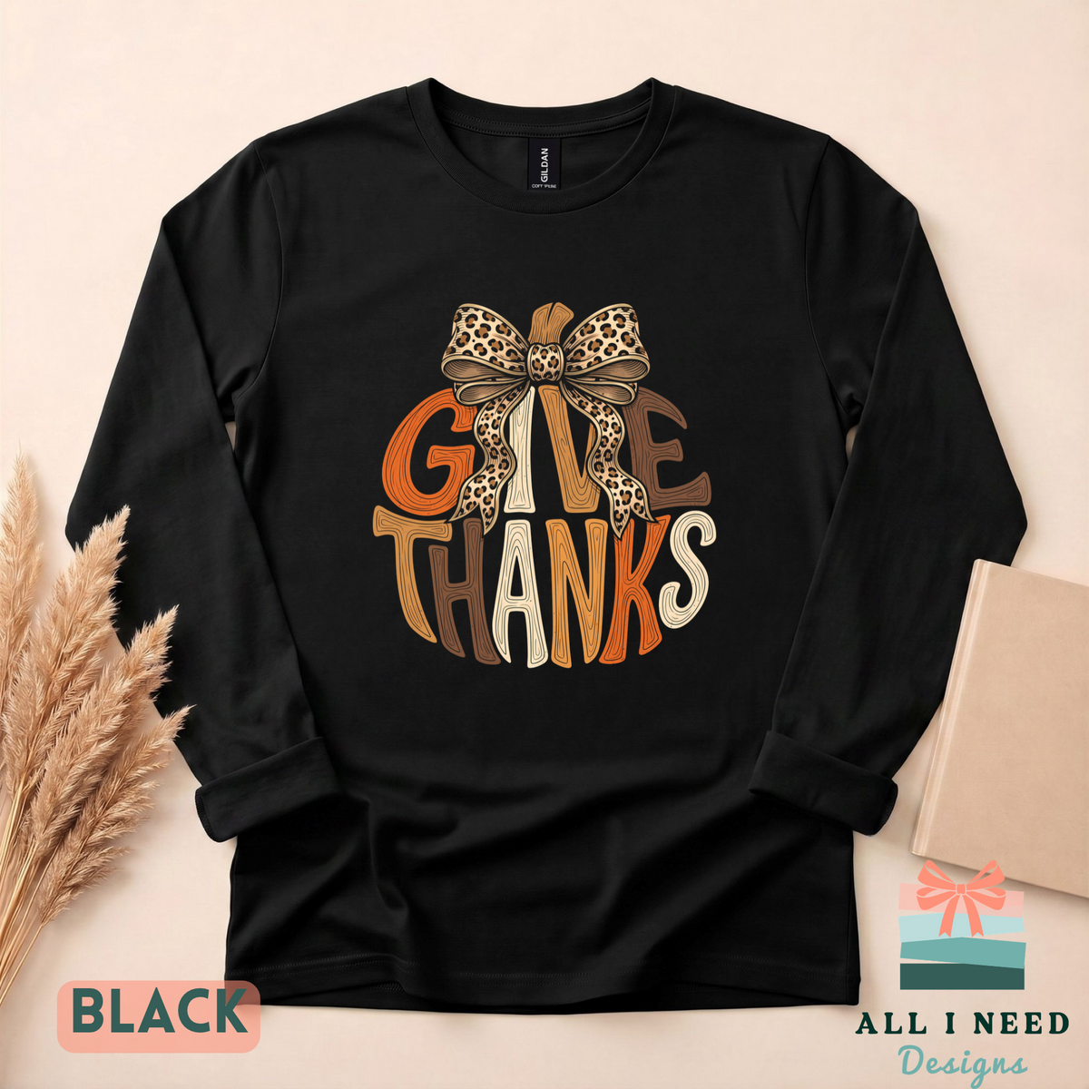 Coquette Pumpkin Thanksgiving Top, Give Thanks design, fall gathering outfit