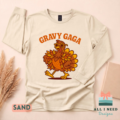 Gravy Gaga Shirt for Grandmother, funny fall graphic shirt