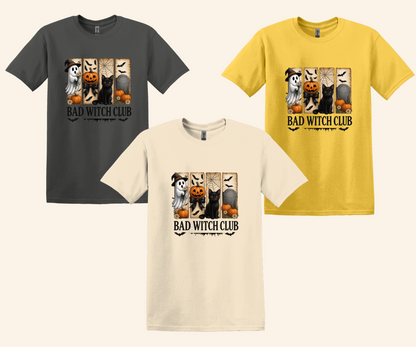 Halloween Bad Witch Club Sweatshirt, Autumn Graphic, Cozy Crewneck, Haunted Season Apparel