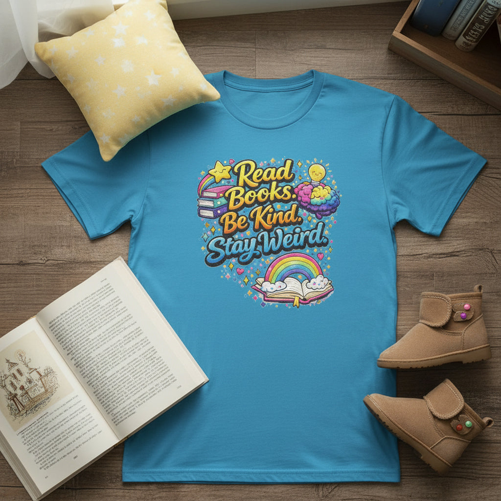 Read Books Be Kind Stay Weird T-Shirt, Book Lover Gift