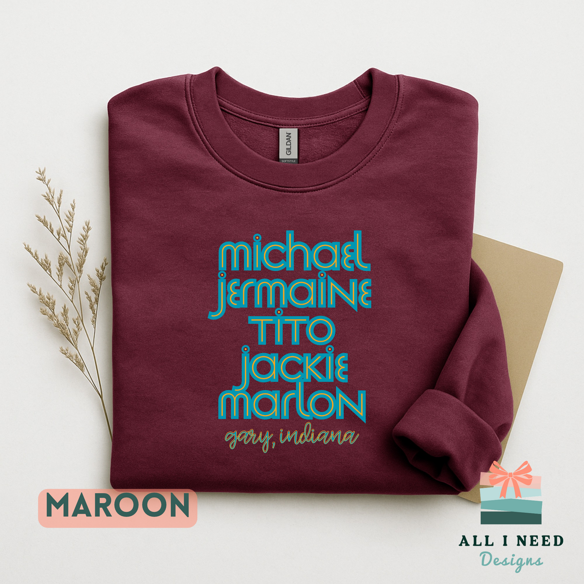 Retro Jackson Brothers Name Stack Tee, Gary Indiana Pride Shirt