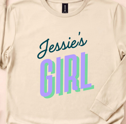 Jessie's Girl Retro Lyric Shirt, 80s Pastel Concert Tee, Sweatshirt, Hoodie