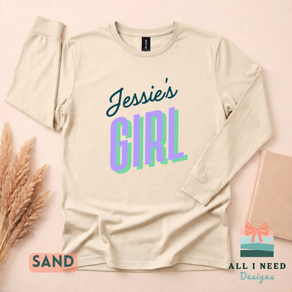 Jessie's Girl Retro Lyric Shirt, 80s Pastel Concert Tee, Sweatshirt, Hoodie