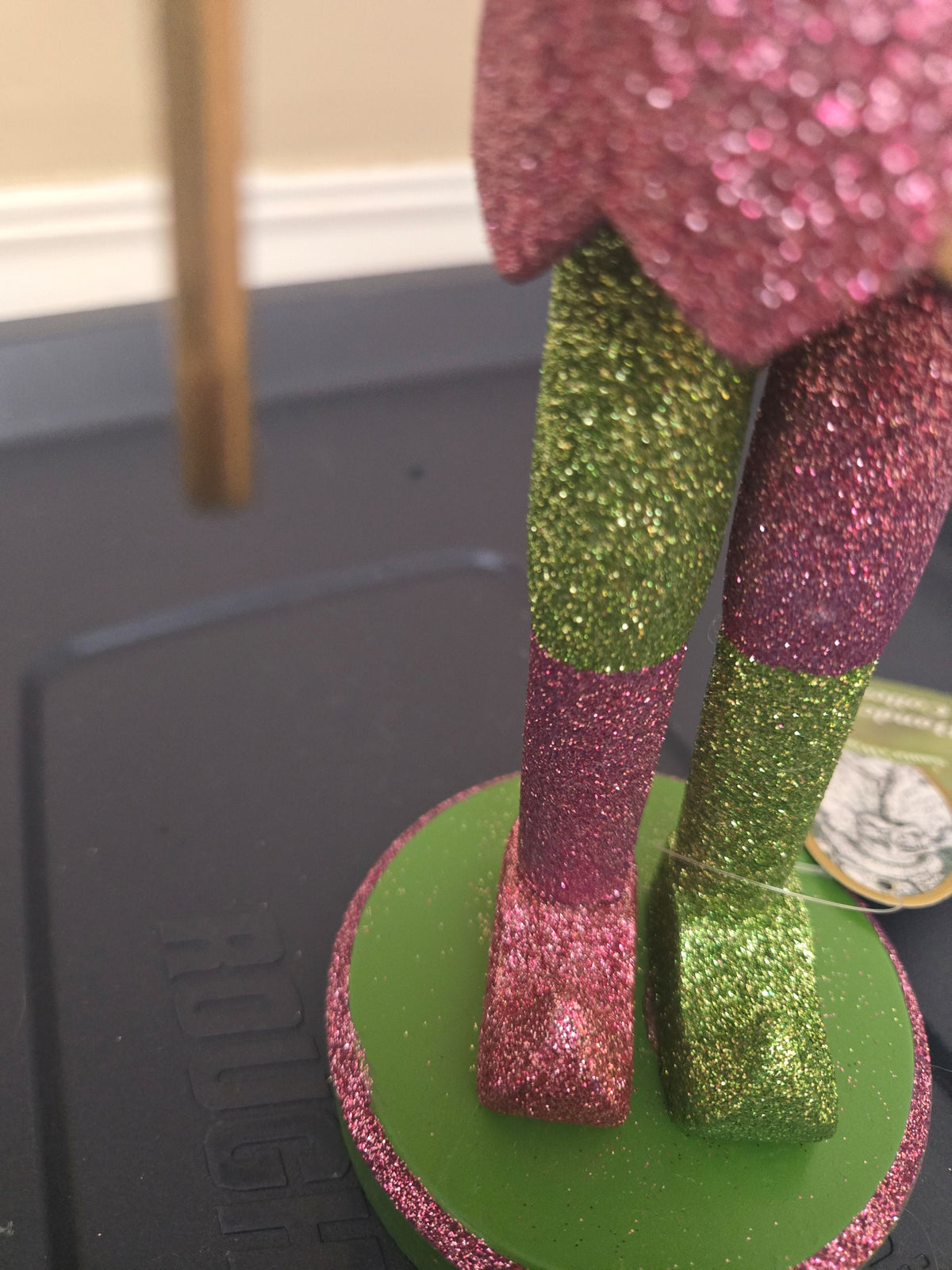 Mardi Gras Jester Wooden Nutcracker, 12 Inch Figurine, Velvet Hat, Glitter Carnival Decor