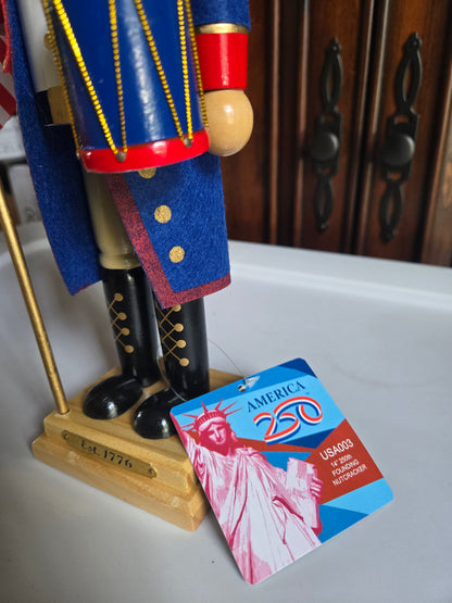 14 Inch Independence Drummer Nutcracker, Revolutionary War Style, USA 250th Anniversary Collectible